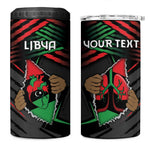 Personalized Libya In My Veins 4 in 1 Can Cooler Tumbler - African Pride
