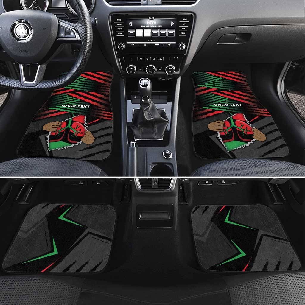 Personalized Libya In My Veins Car Mats - African Pride