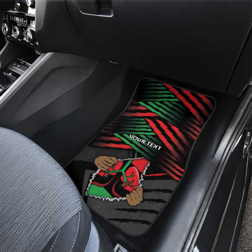 Personalized Libya In My Veins Car Mats - African Pride