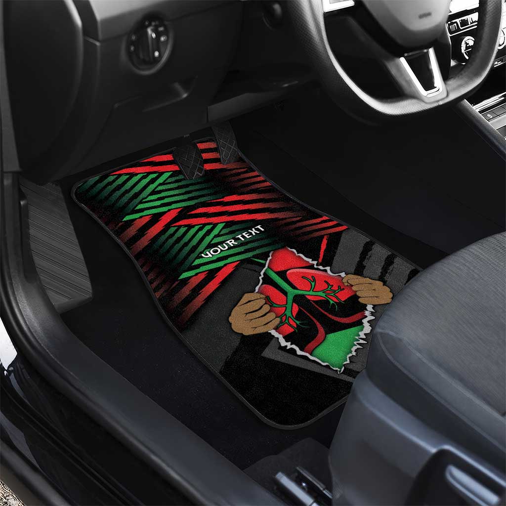 Personalized Libya In My Veins Car Mats - African Pride