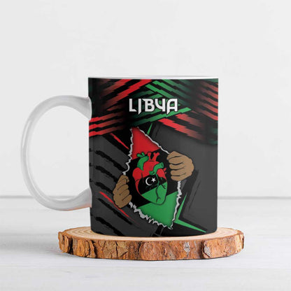 Personalized Libya In My Veins Ceramic Mug - African Pride