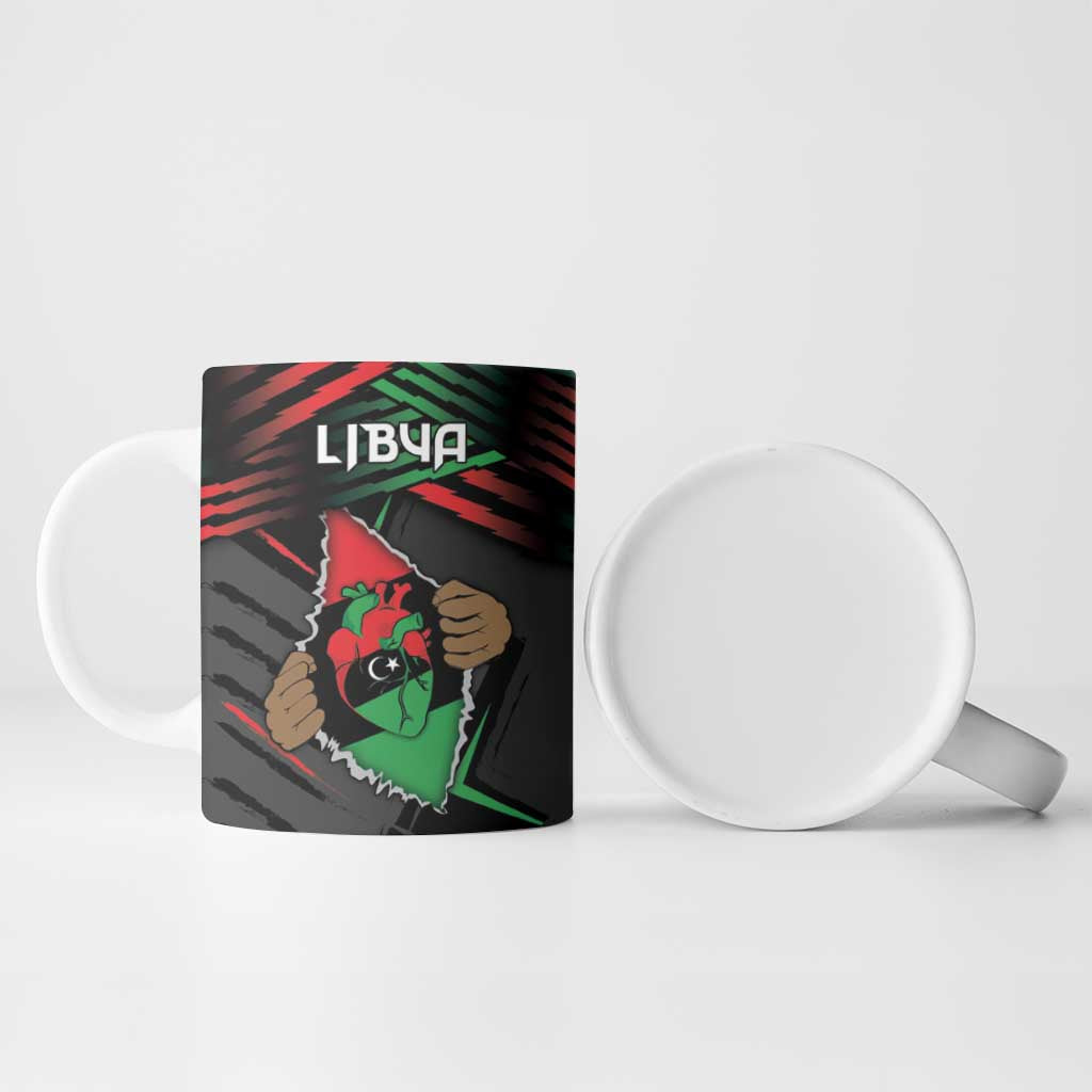 Personalized Libya In My Veins Ceramic Mug - African Pride