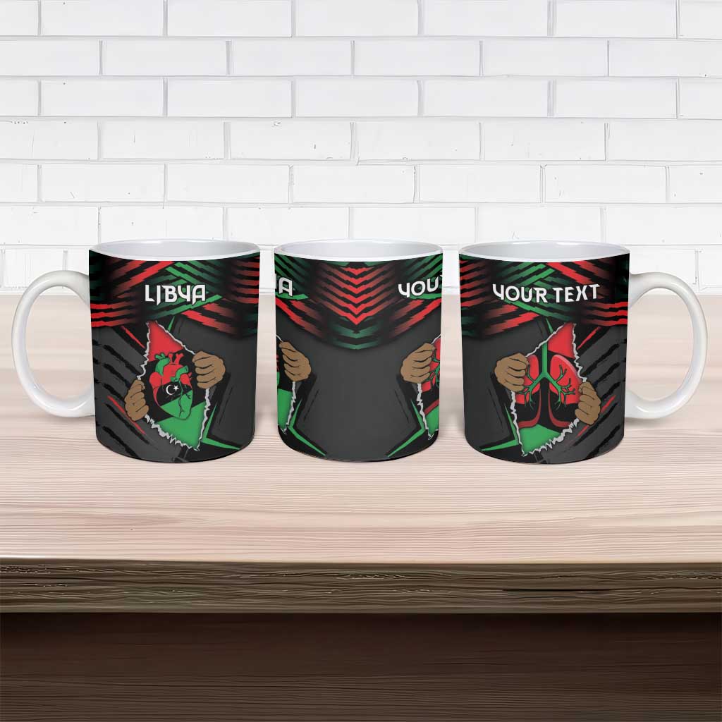 Personalized Libya In My Veins Ceramic Mug - African Pride