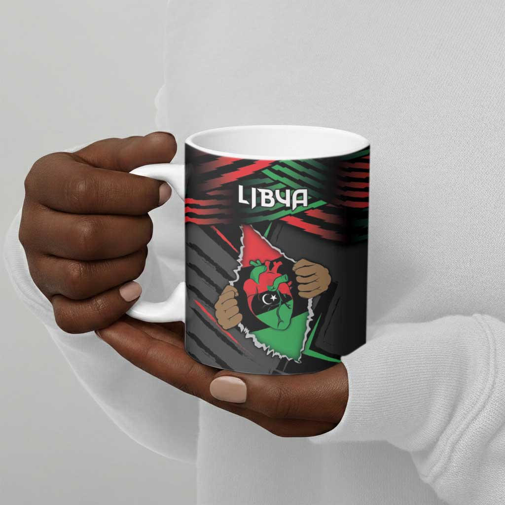 Personalized Libya In My Veins Ceramic Mug - African Pride
