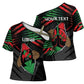 Personalized Libya In My Veins Cross Shoulder Shirt - African Pride