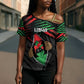 Personalized Libya In My Veins Cross Shoulder Shirt - African Pride