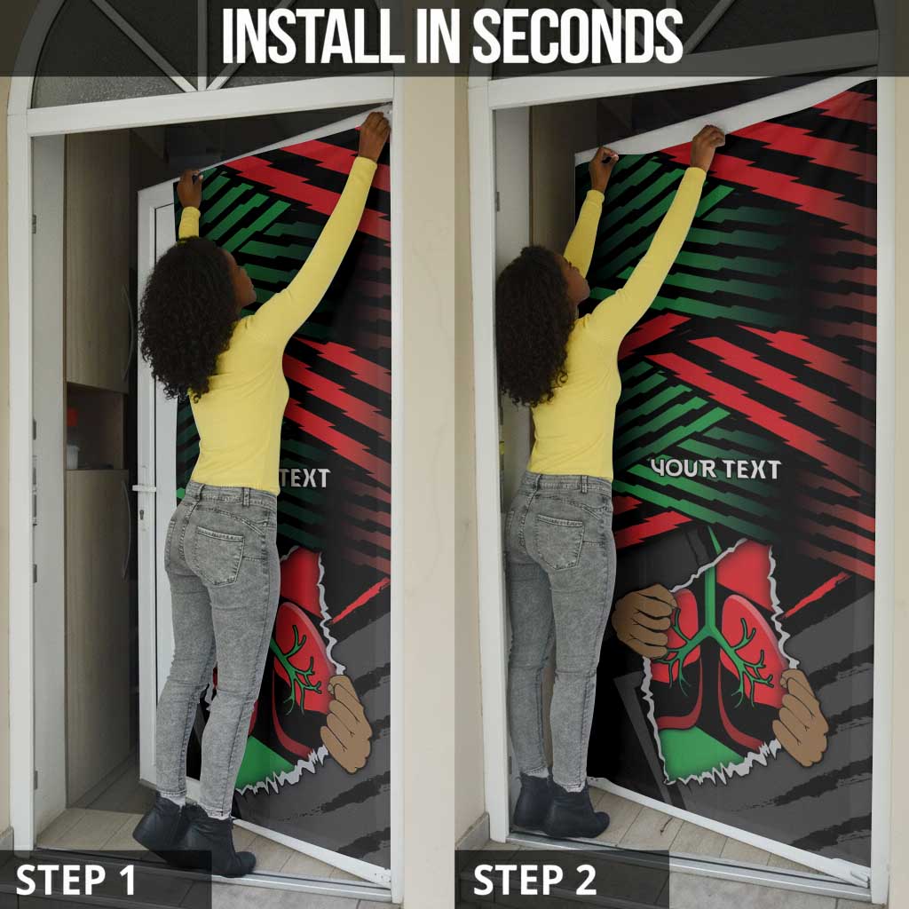 Personalized Libya In My Veins Door Cover - African Pride