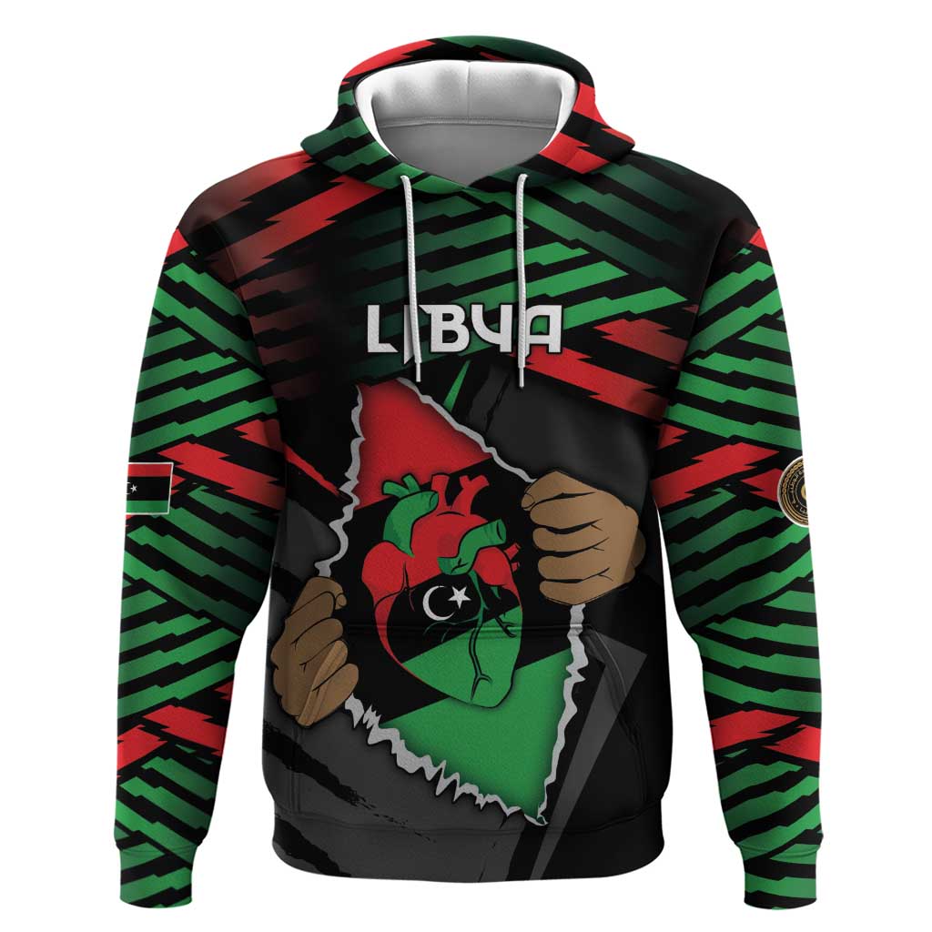 Personalized Libya In My Veins Hoodie - African Pride