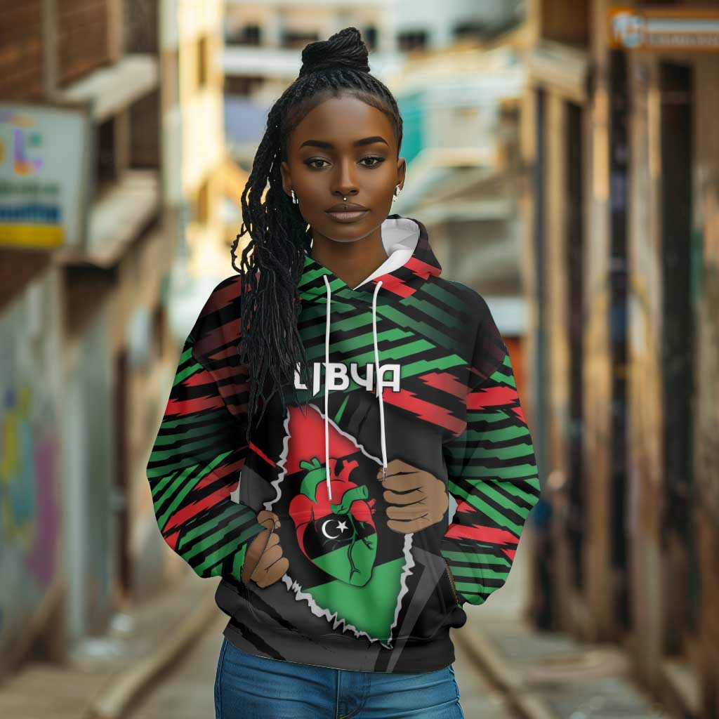 Personalized Libya In My Veins Hoodie - African Pride
