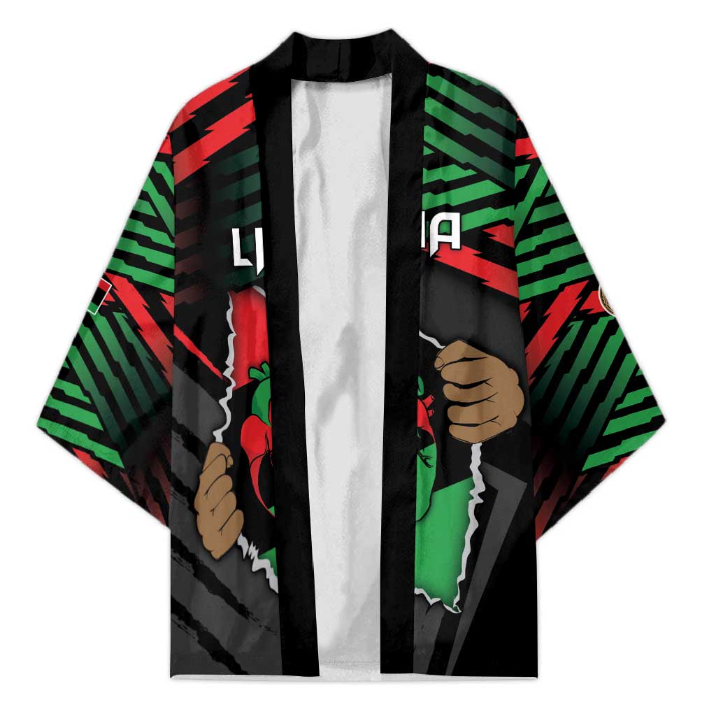 Personalized Libya In My Veins Kimono - African Pride
