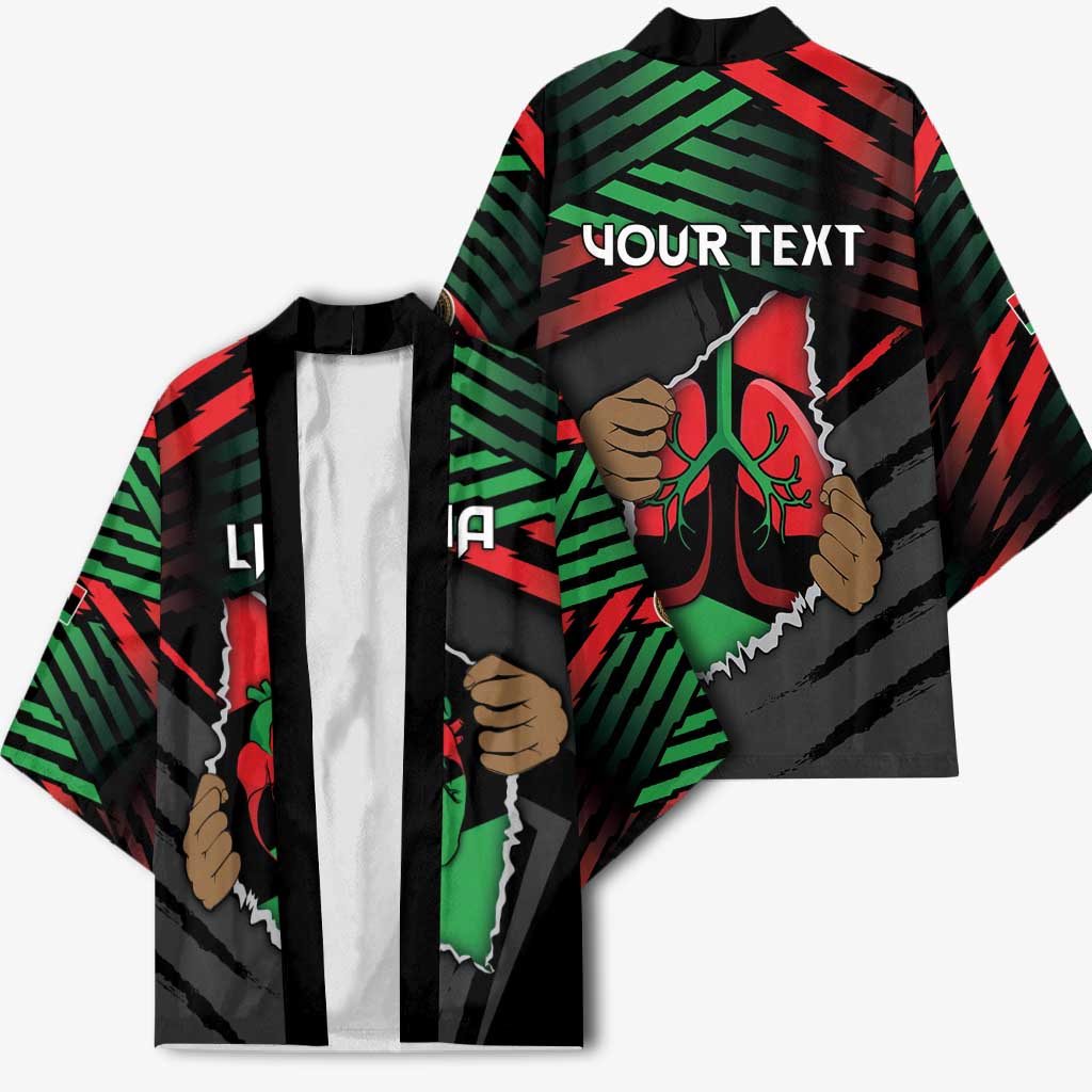Personalized Libya In My Veins Kimono - African Pride