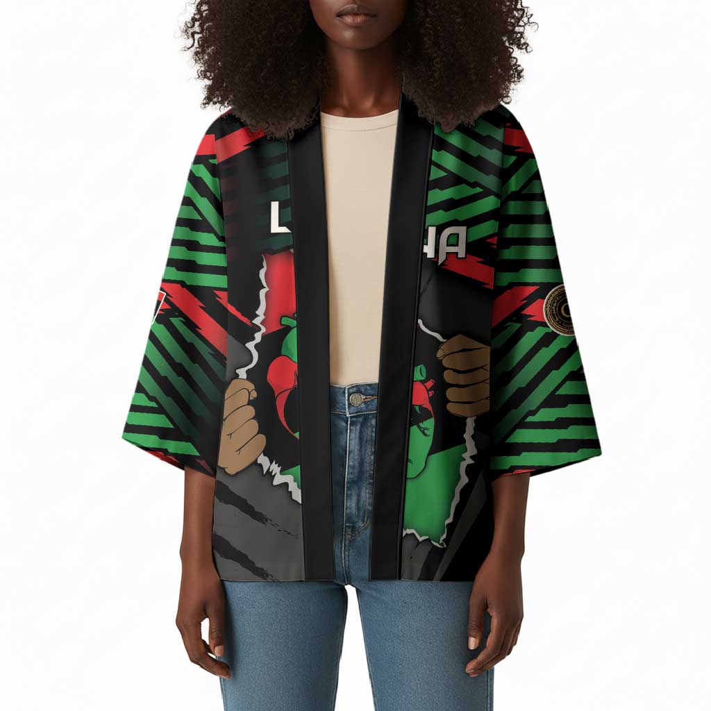Personalized Libya In My Veins Kimono - African Pride