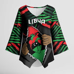 Personalized Libya In My Veins Kimono Sleeve Blouse - African Pride