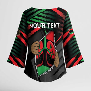 Personalized Libya In My Veins Kimono Sleeve Blouse - African Pride