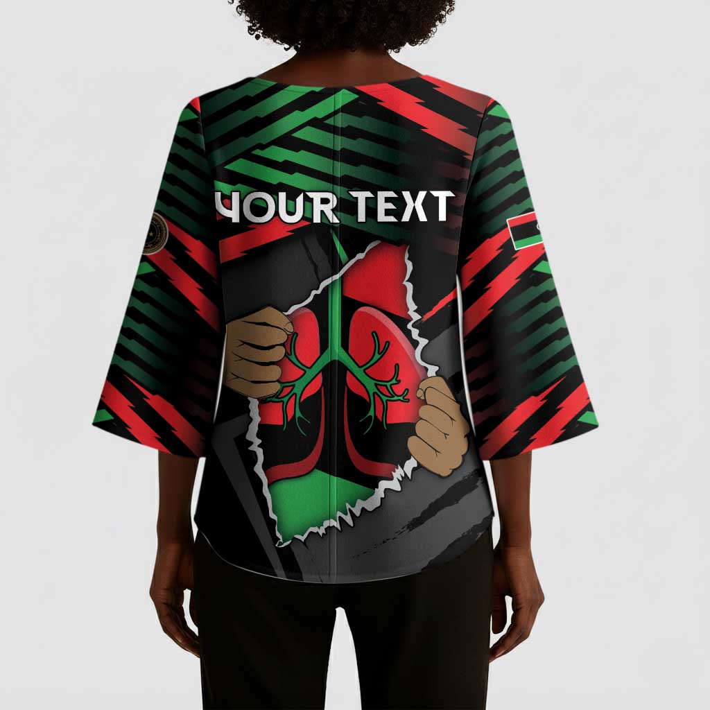 Personalized Libya In My Veins Kimono Sleeve Blouse - African Pride