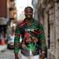 Personalized Libya In My Veins Long Sleeve Button Shirt - African Pride