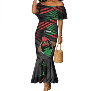 Personalized Libya In My Veins Mermaid Dress - African Pride