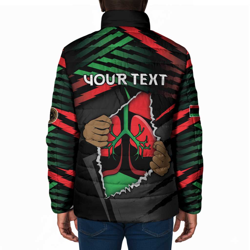 Personalized Libya In My Veins Padded Jacket - African Pride