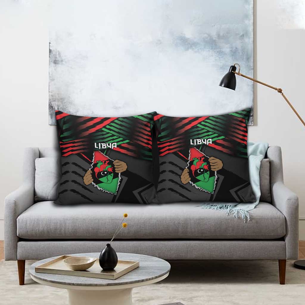 Libya In My Veins Pillow Cover - African Pride