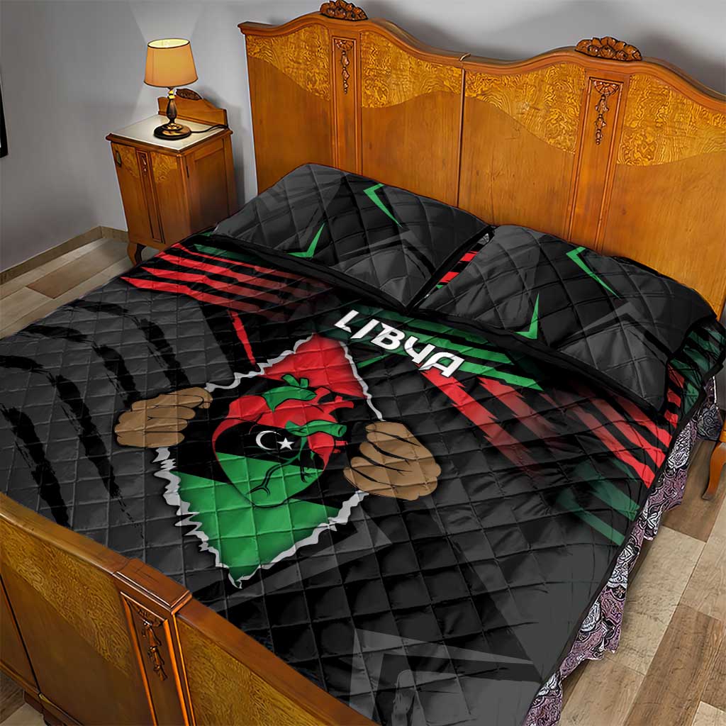 Libya In My Veins Quilt Bed Set - African Pride