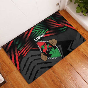 Libya In My Veins Rubber Doormat - African Pride