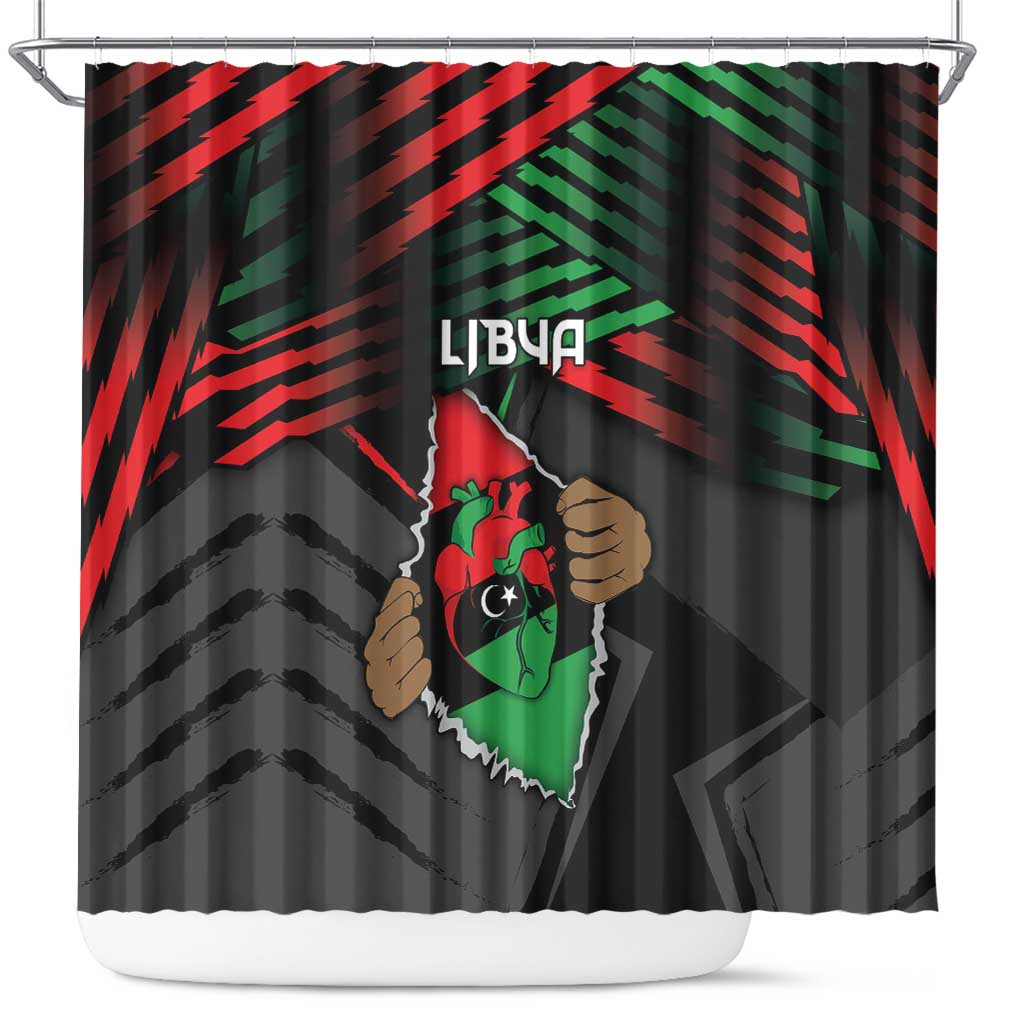 Libya In My Veins Shower Curtain - African Pride