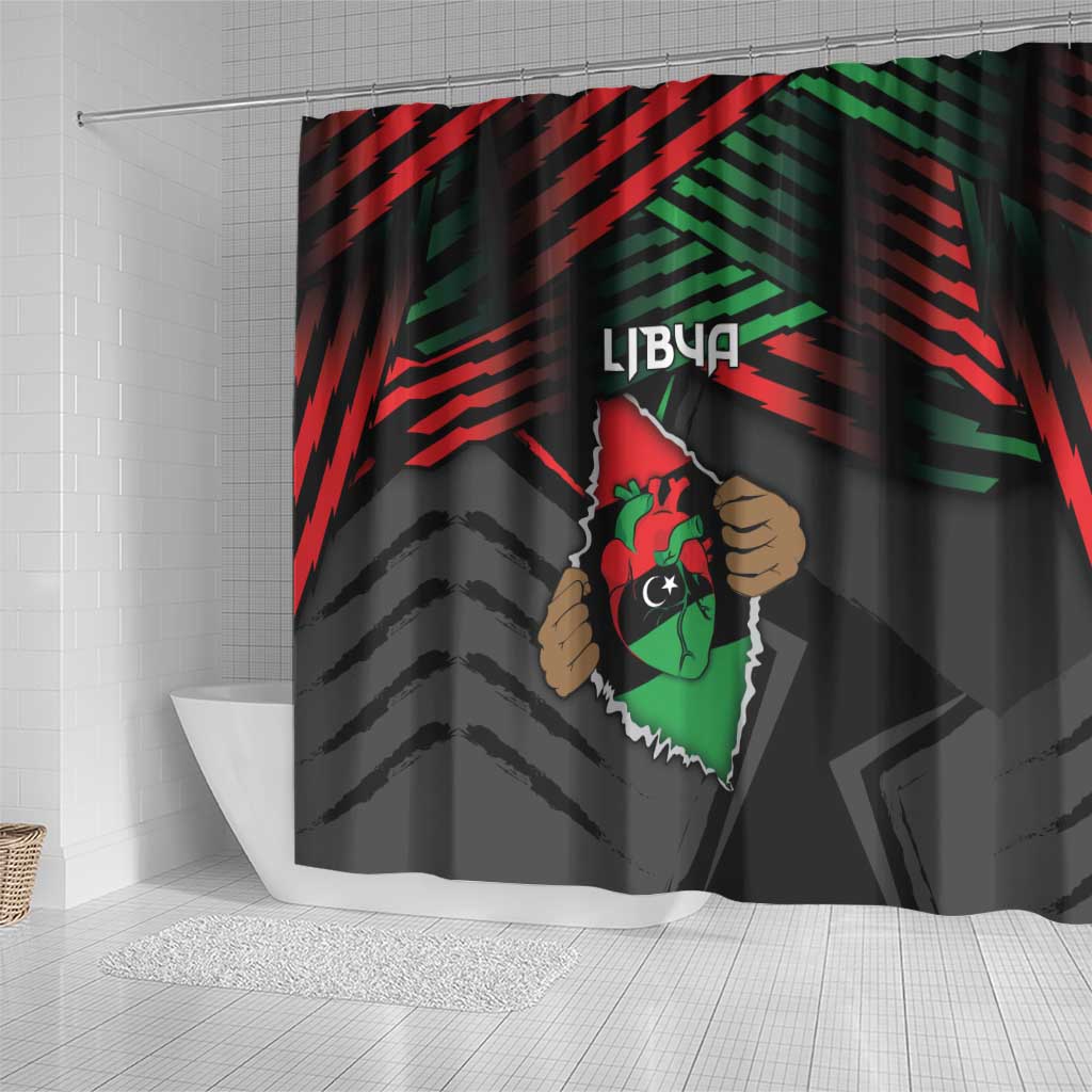 Libya In My Veins Shower Curtain - African Pride