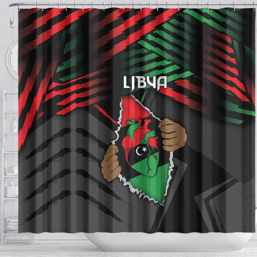 Libya In My Veins Shower Curtain - African Pride