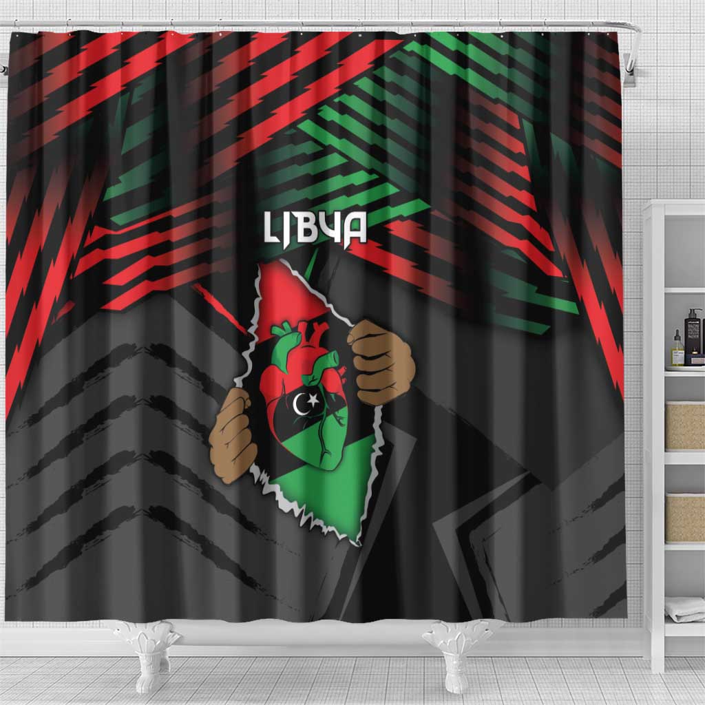 Libya In My Veins Shower Curtain - African Pride