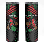 Personalized Libya In My Veins Skinny Tumbler - African Pride