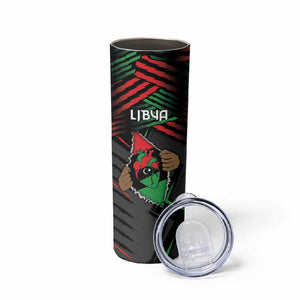 Personalized Libya In My Veins Skinny Tumbler - African Pride