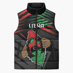 Personalized Libya In My Veins Sleeveless Puffer Jacket - African Pride