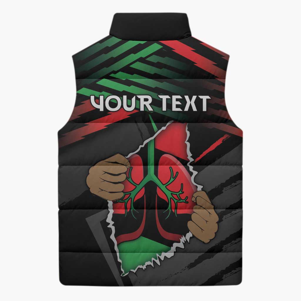 Personalized Libya In My Veins Sleeveless Puffer Jacket - African Pride