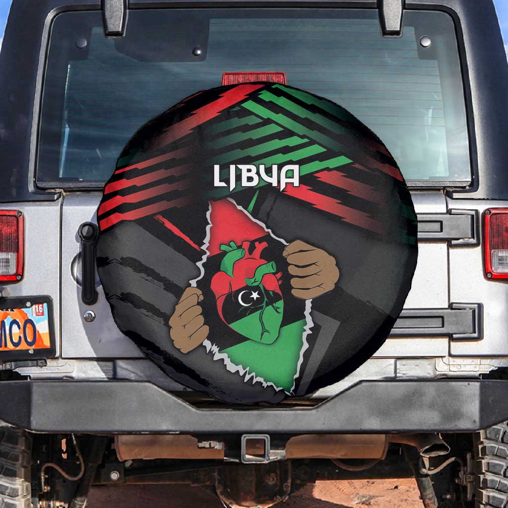 Libya In My Veins Spare Tire Cover - African Pride