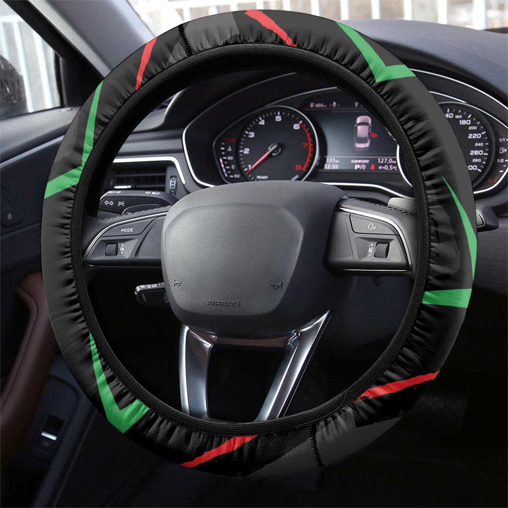 Libya In My Veins Steering Wheel Cover - African Pride