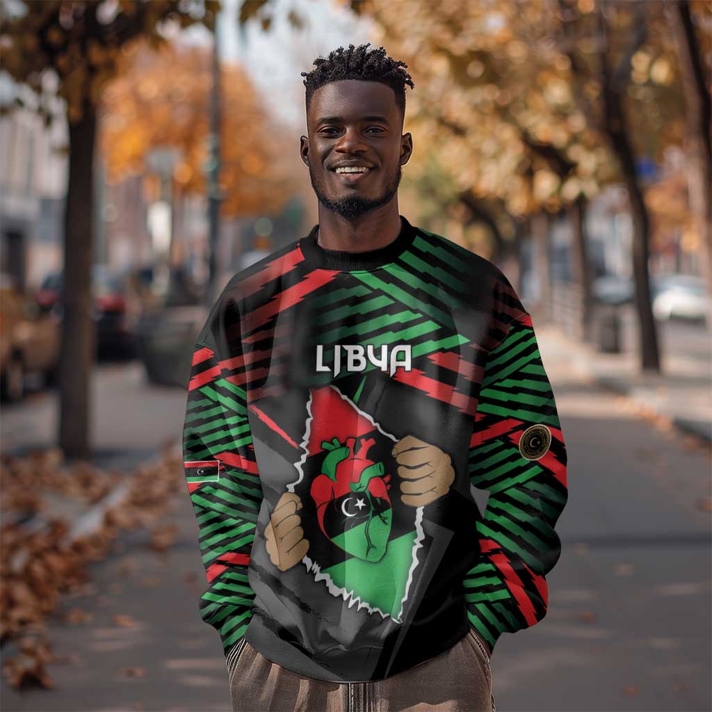 Personalized Libya In My Veins Sweatshirt - African Pride