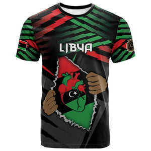 Personalized Libya In My Veins T shirt - African Pride