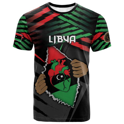 Personalized Libya In My Veins T shirt - African Pride