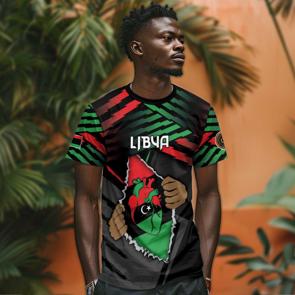 Personalized Libya In My Veins T shirt - African Pride