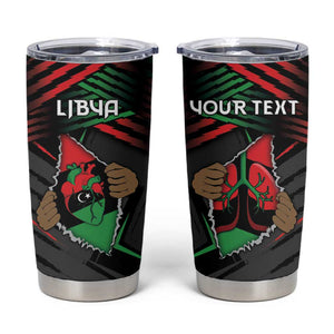 Personalized Libya In My Veins Tumbler Cup - African Pride