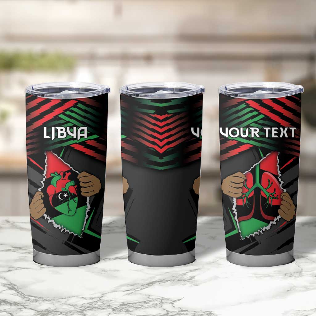 Personalized Libya In My Veins Tumbler Cup - African Pride
