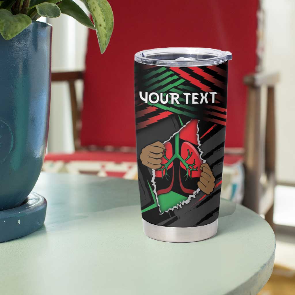 Personalized Libya In My Veins Tumbler Cup - African Pride