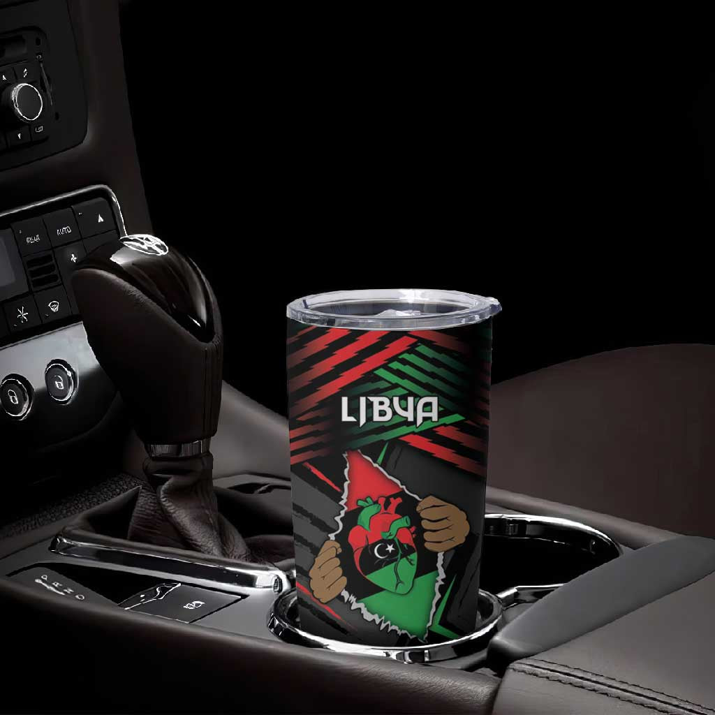 Personalized Libya In My Veins Tumbler Cup - African Pride