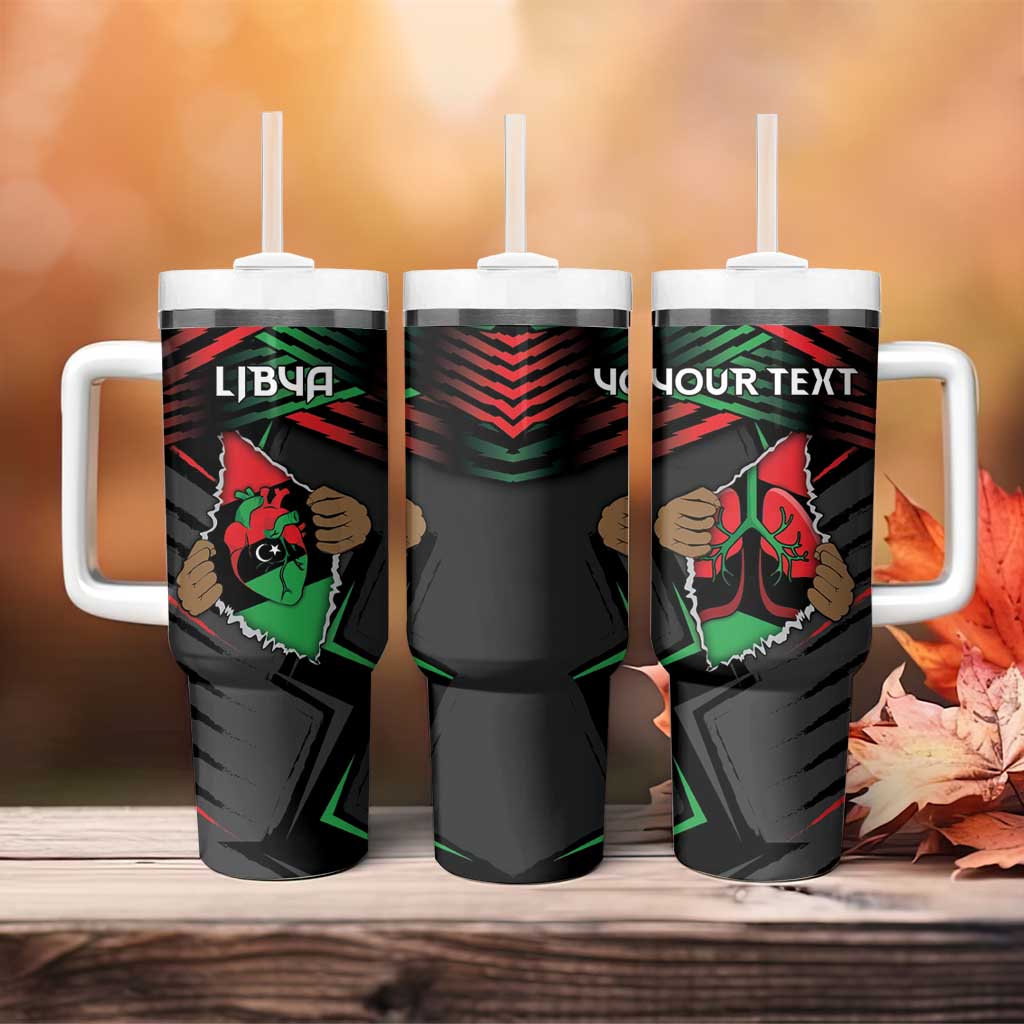 Personalized Libya In My Veins Tumbler With Handle - African Pride