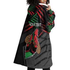 Personalized Libya In My Veins Wearable Blanket Hoodie - African Pride