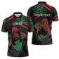Personalized Libya In My Veins Zipper Polo Shirt - African Pride