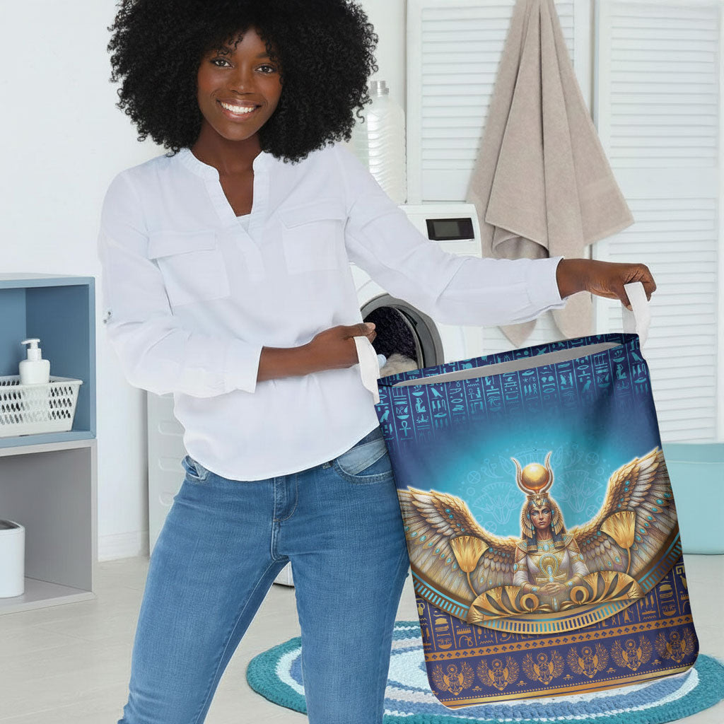 Egyptian Goddess Isis Laundry Basket Ancient Mythology Winged Queen