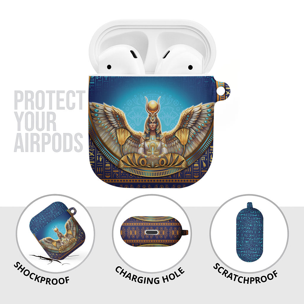 Egyptian Goddess Isis AirPods Case Ancient Mythology Winged Queen