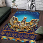 Egyptian Goddess Isis Area Rug Ancient Mythology Winged Queen