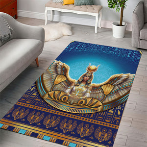 Egyptian Goddess Isis Area Rug Ancient Mythology Winged Queen